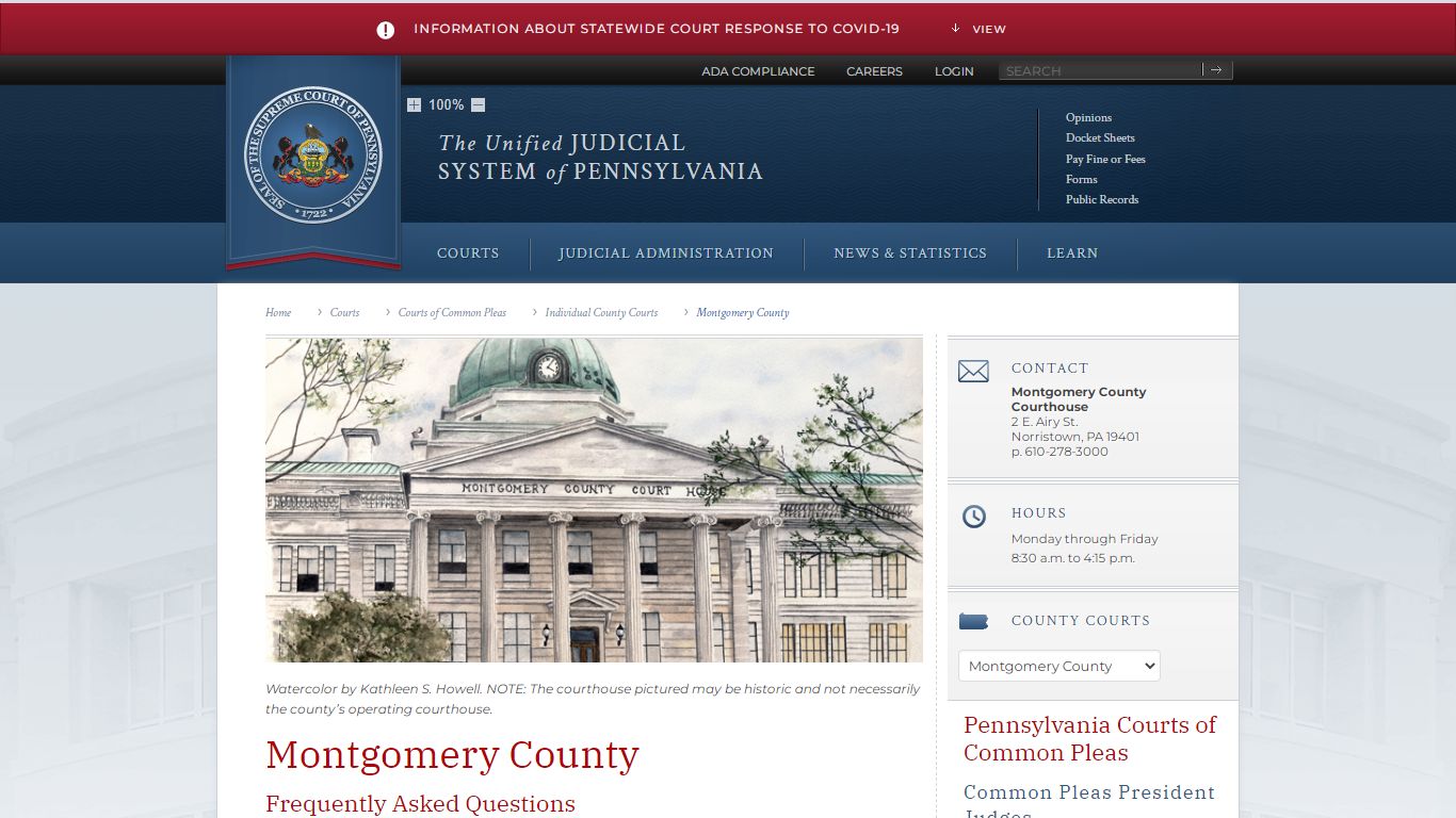 Montgomery County | Individual County Courts | Courts of Common Pleas ...